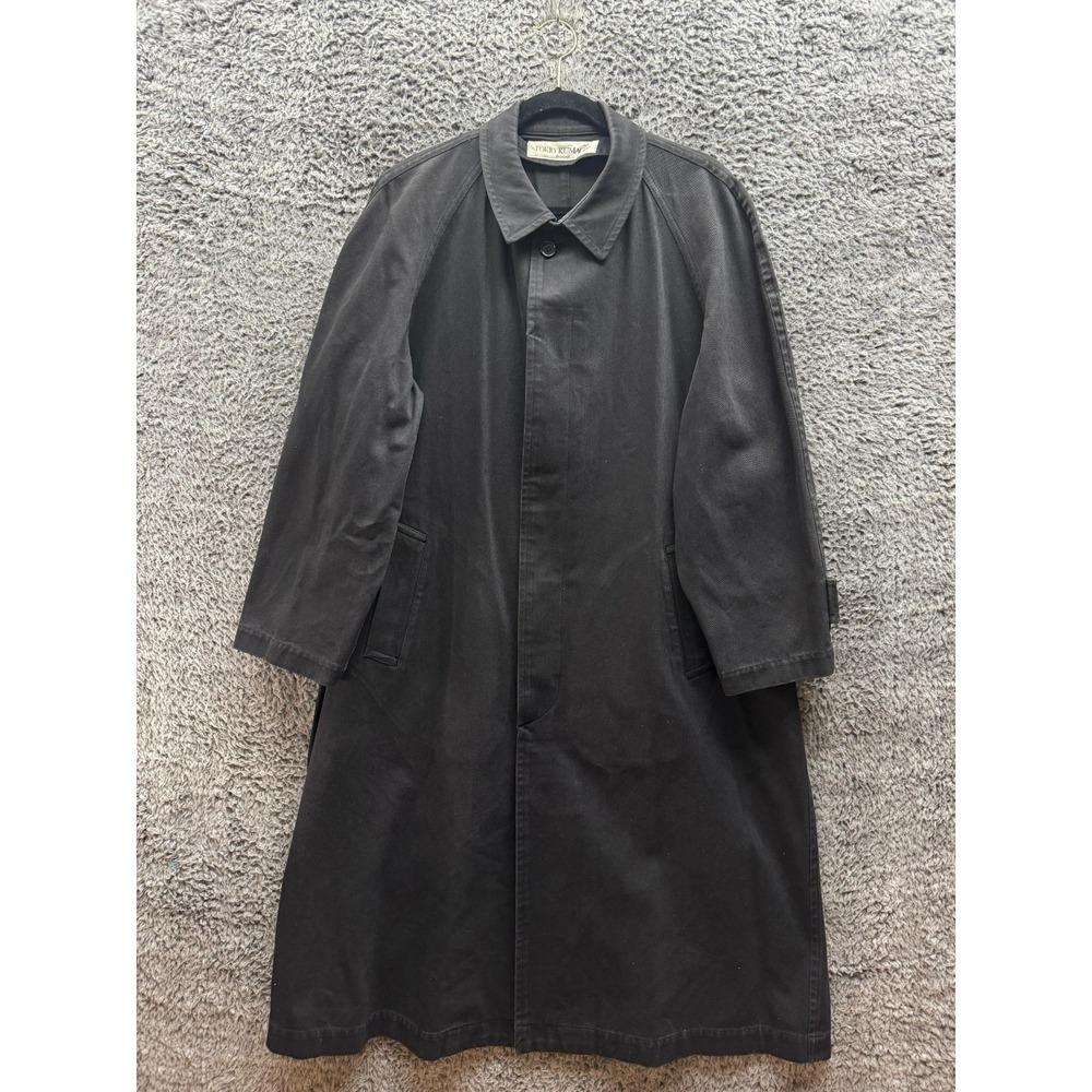 Vintage Homme De Nuit Tokio Kumagai Collared Long Coat Black Mens Size M